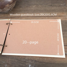 Load image into Gallery viewer, Wedding GuestBook Wooden  Guest Book  Personalised DIY Photo book Signature Guest books Lace Decora book