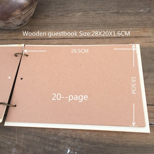 Wedding GuestBook Wooden  Guest Book  Personalised DIY Photo book Signature Guest books Lace Decora book