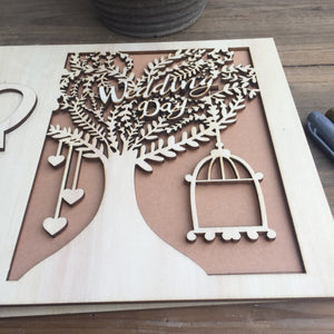 Wedding GuestBook Wooden Wedding Guest Book wedding tree  Personalised Guest Book