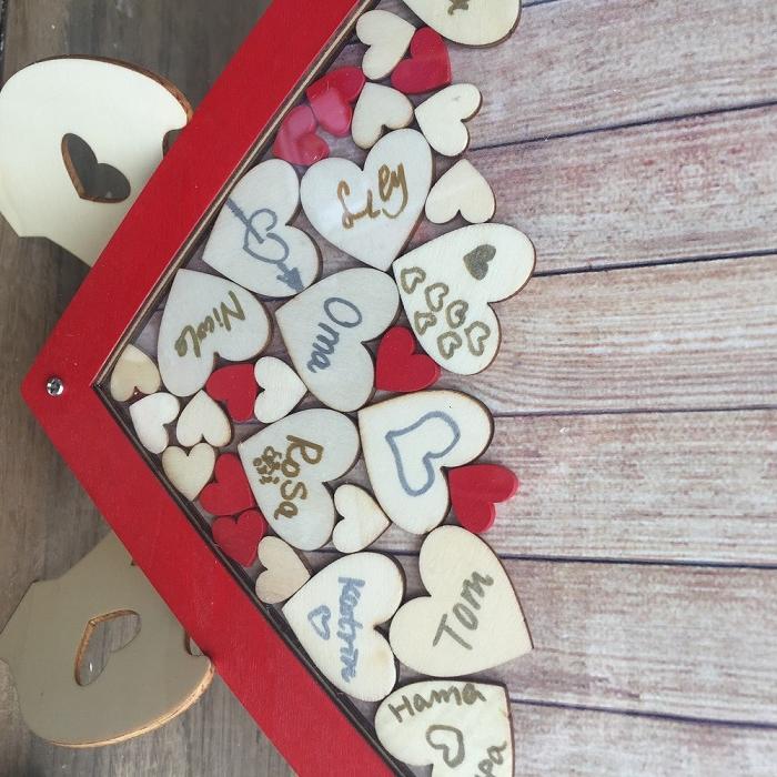 Wooden wedding book, Hearts, Unique Wedding Guest Book,  Wedding Decoration, Rustic wedding