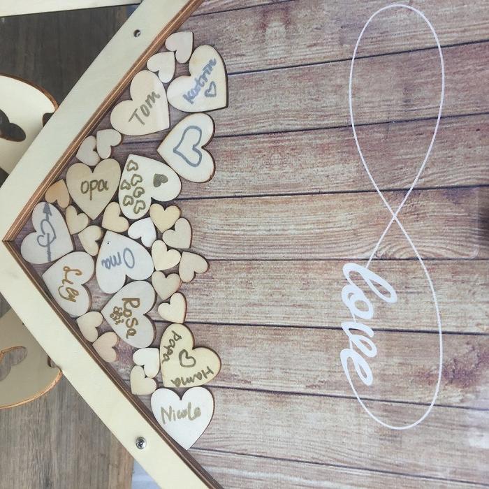Wooden wedding book, Hearts, Unique Wedding Guest Book,  Wedding Decoration, Rustic wedding