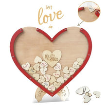 Load image into Gallery viewer, Hearts uniqueWedding Decoration Rustic Sweet Wedding Guestbook Heart Drop box Wedding drop box 3D Guest book