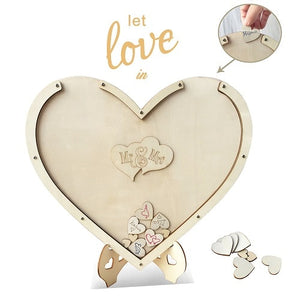 Hearts uniqueWedding Decoration Rustic Sweet Wedding Guestbook Heart Drop box Wedding drop box 3D Guest book