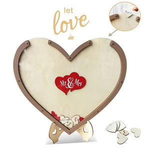 Hearts uniqueWedding Decoration Rustic Sweet Wedding Guestbook Heart Drop box Wedding drop box 3D Guest book